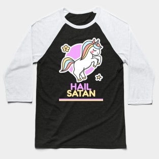 Cute Satanic Unicorn Baseball T-Shirt